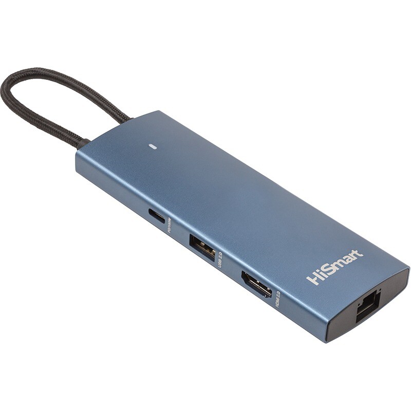 Концентратор USB Type-C HiSmart Blue (CA914357)