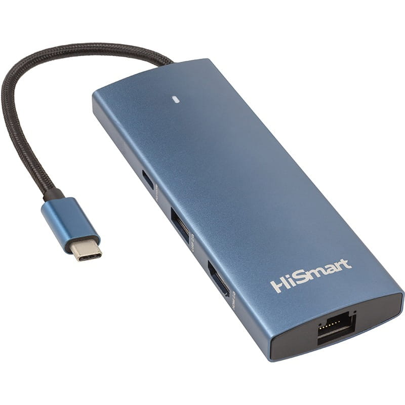 Концентратор USB Type-C HiSmart Blue (CA914357)