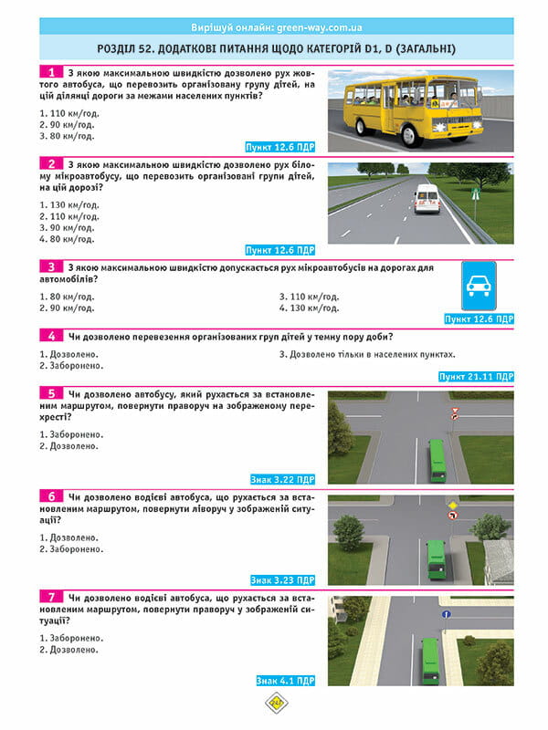 Тести з ПДР. Офіційні екзаменаційні запитання для складання іспитів за всіма категоріями