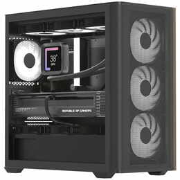 Корпус AeroCool D301A-G-BK-v2 (ACCS-DS03043.11) Black без БП
