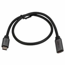 Кабель Cabletime USB Type-C - USB Type-C ((M/F) PD 60W, 0.5м, 5Gbps Black (CA913664)