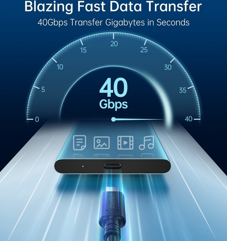 Кабель Choetech USB Type-C - USB Type-C (M/M) PD 100W, 0.8м, 40Gbps Black (XCC-1028)