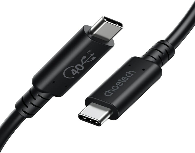 Кабель Choetech USB Type-C - USB Type-C (M/M) PD 100W, 0.8м, 40Gbps Black (XCC-1028)