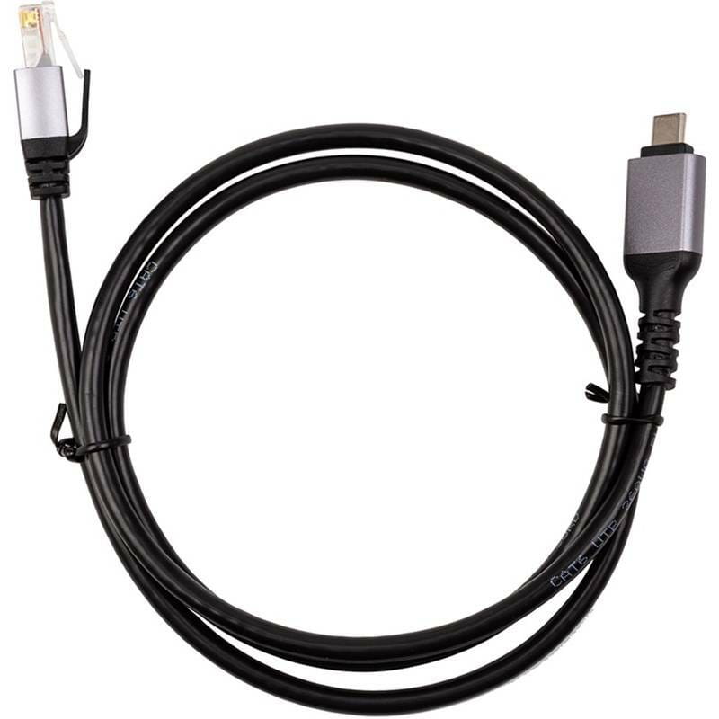 Кабель PowerPlant USB Type-C - RJ45 (M/М) 1м Black (CA914913)