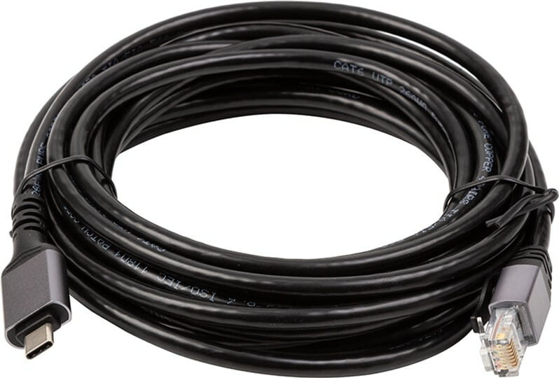 Кабель PowerPlant USB Type-C - RJ45 (M/М) 5м Black (CA914944)