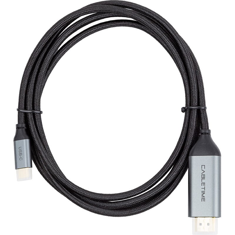 Кабель Cabletime USB Type-C - HDMI (M/M), 4K, Ultra HD, 1.8 м, Black (CA913350)