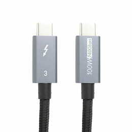 Кабель PowerPlant USB Type-C - USB Type-C (M/M), 40Gbps, 100W, 1м Black (CA913336)