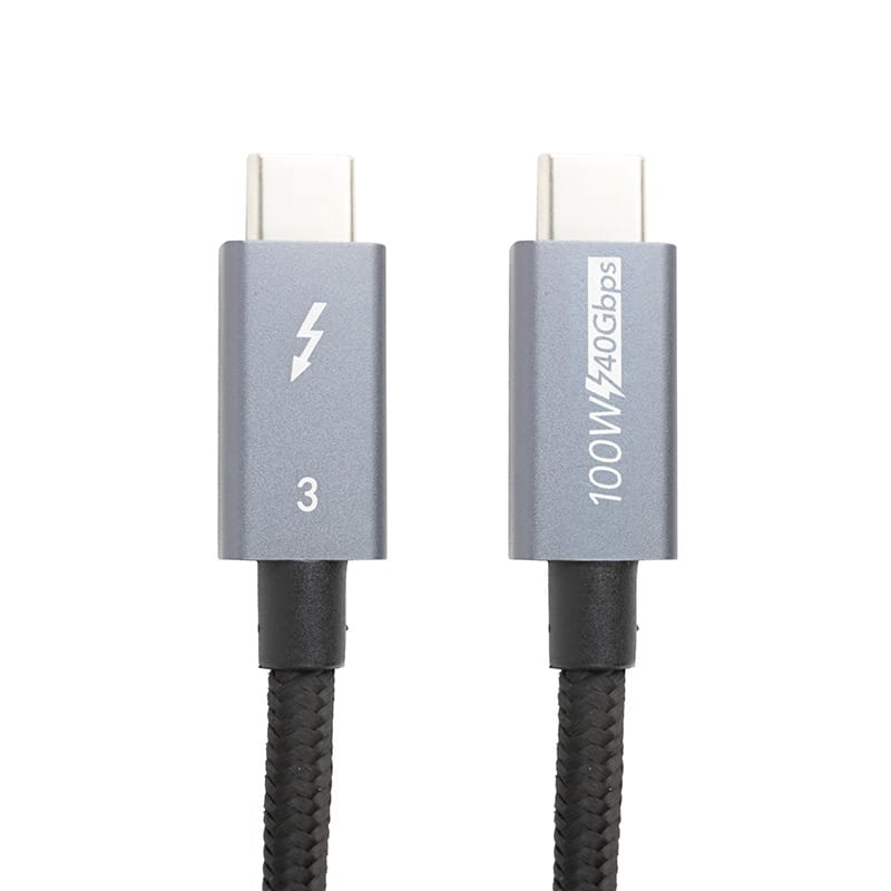 Кабель PowerPlant USB Type-C - USB Type-C (M/M), 40Gbps, 100W, 1м Black (CA913336)