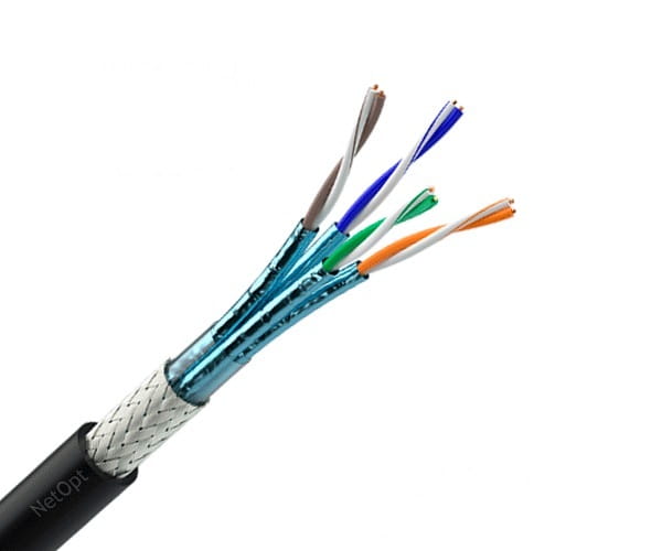 Кабель для внешней прокладки OK-Net КПпПО-ВПЭ (600) S/FTP, CAT 7, 4х2х0,56, бухта 305м (7935052)