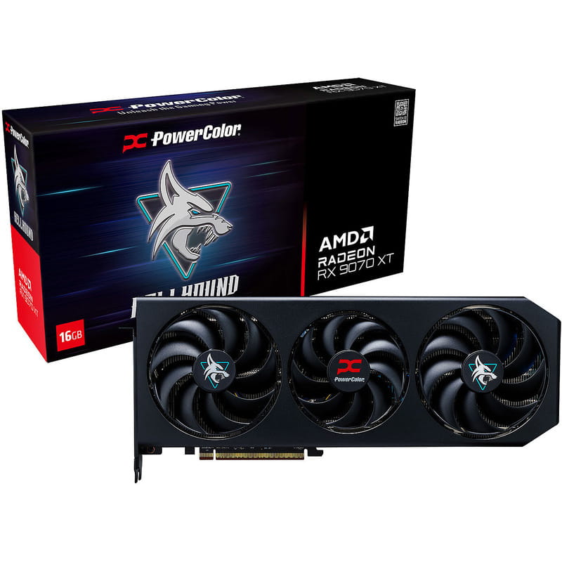 Відеокарта AMD Radeon RX 9070 XT 16GB GDDR6 Hellhound PowerColor (RX9070XT 16G-L/OC)