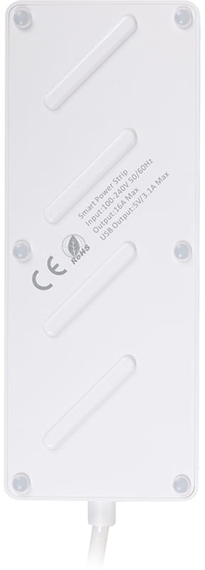 Фільтр живлення Tuya 4 розетки, 4 USB, 1.8 м, з вимикачем, White (HS082383)