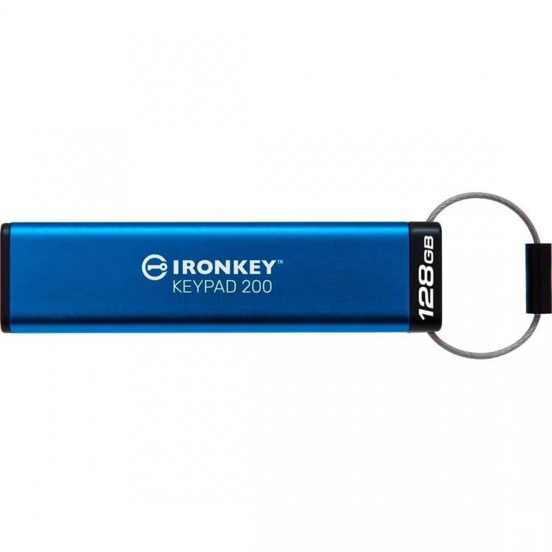 Флеш-накопитель USB3.2 128GB Kingston IronKey Keypad 200 Type-C Blue (IKKP200C/128GB)