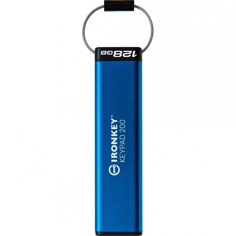 Флеш-накопитель USB3.2 128GB Kingston IronKey Keypad 200 Type-C Blue (IKKP200C/128GB)
