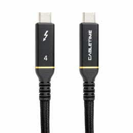Кабель PowerPlant USB Type-C - USB Type-C (M/M), USB4, 40Gbps, 100W, 1м Black (CA913299)