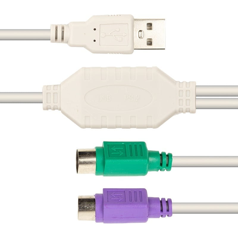 Переходник PowerPlant USB - 2хPS/2, 30 см (CA913183)