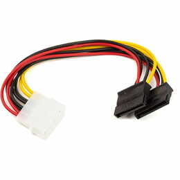 Переходник питания PowerPlant Molex - 2 SATA 0.15 м (CA913060)