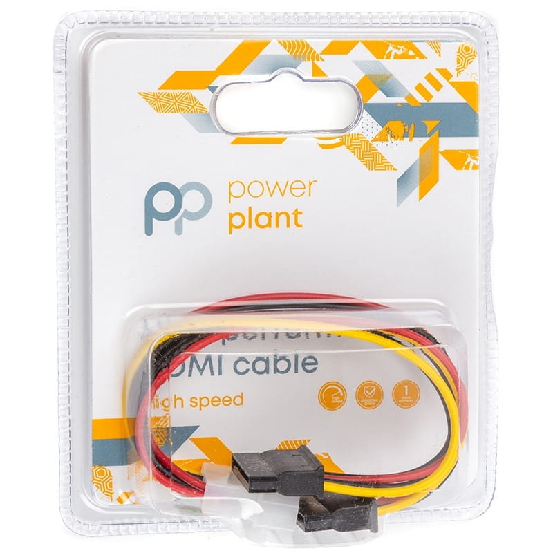 Переходник питания PowerPlant Molex - 2 SATA 0.15 м (CA913060)