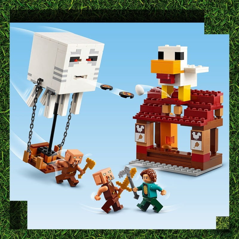 Конструктор LEGO Minecraft Напад на село з повітряною кулею Ґаст (21273)