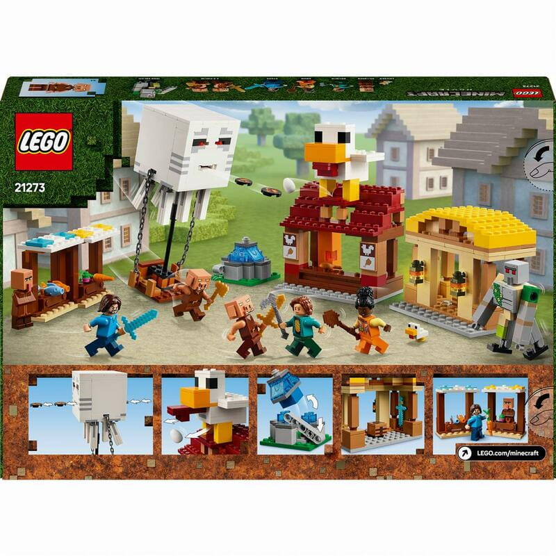 Конструктор LEGO Minecraft Напад на село з повітряною кулею Ґаст (21273)