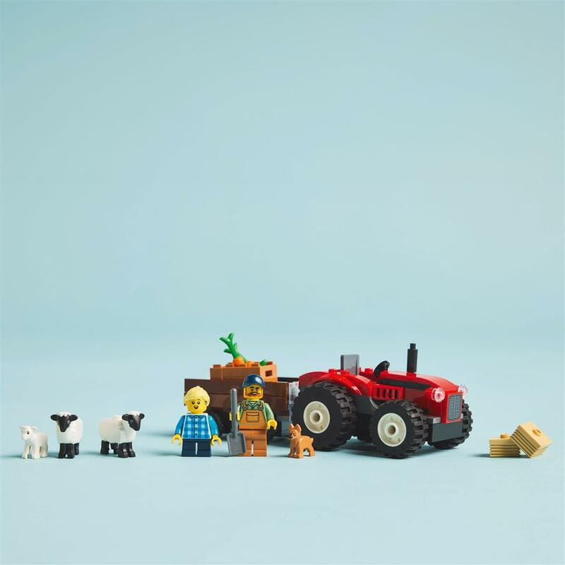Конструктор LEGO City Красный фермерский трактор с прицепом и овцами (60461)