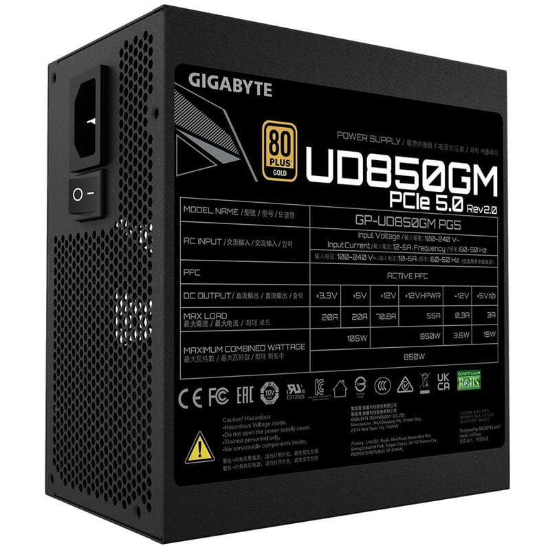 Блок питания Gigabyte GP-UD850GM PG5 850W