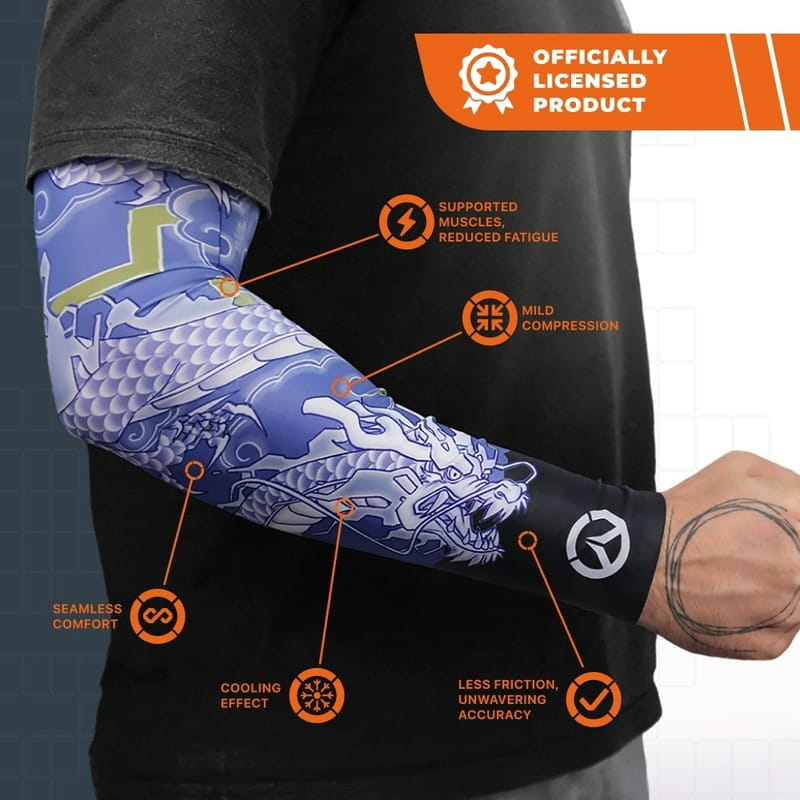 Геймерський рукав Blizzard Entertainment Overwatch 2 Hanzo tatoo L Blue (FOWSLEEVHANZTAT0L)