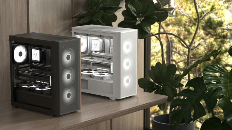 Корпус AeroCool D501A-G-WT-v2 (ACCM-DS01043.21) White без БП