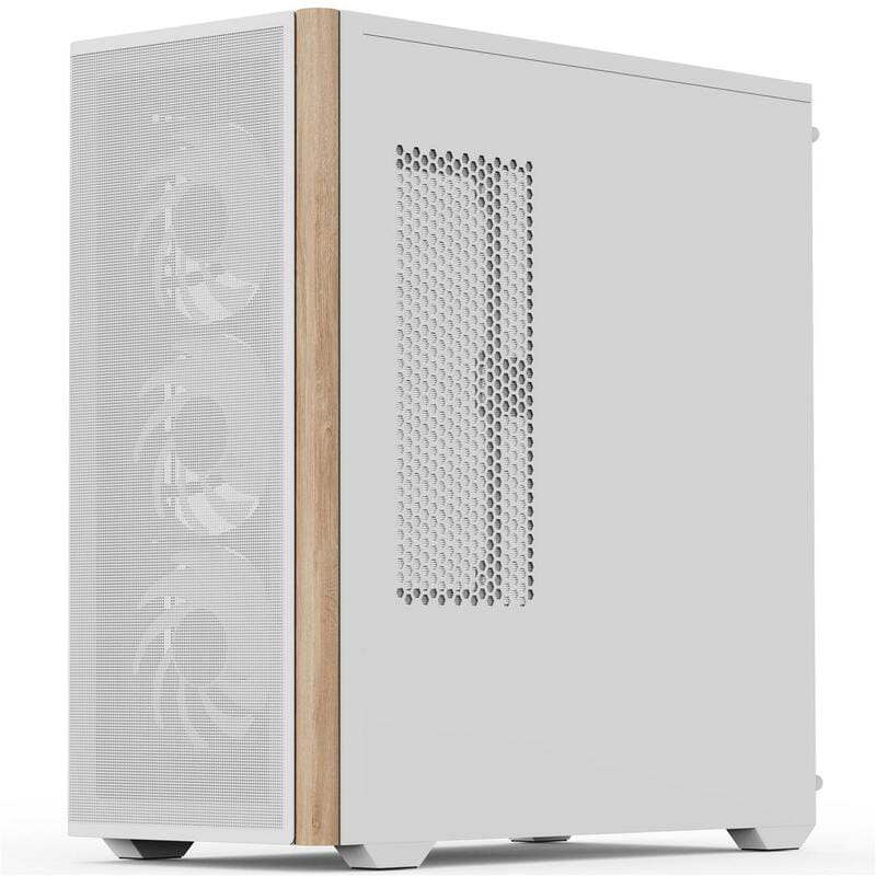 Корпус AeroCool D501A-G-WT-v2 (ACCM-DS01043.21) White без БП