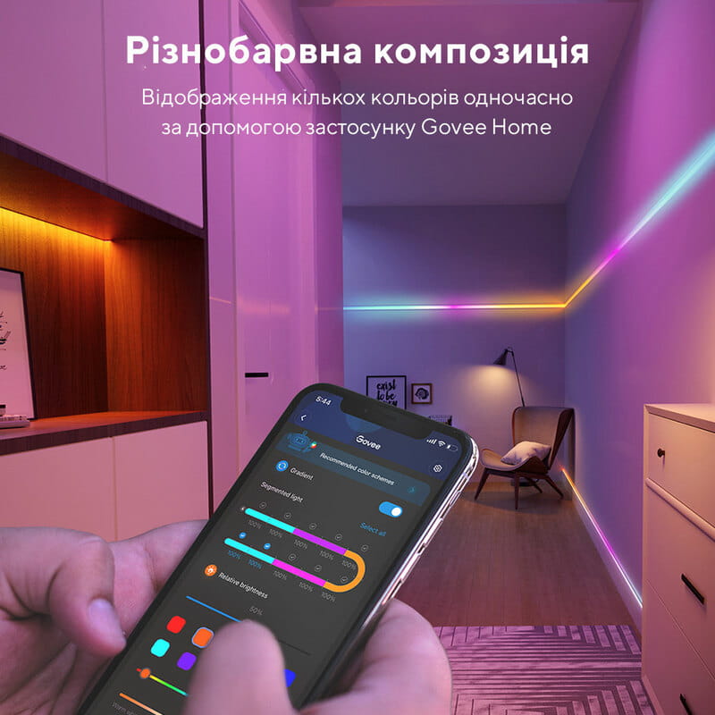 Світлодіодна стрічка розумна Govee H619C RGBIC With Protective Coating, 10 м, White (H619C3D1)