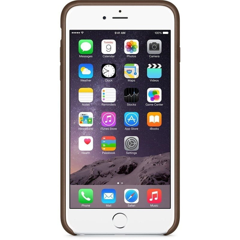 Чехол Apple Leather Case для iPhone 6 Plus/6S Plus Brown (MGQR2)