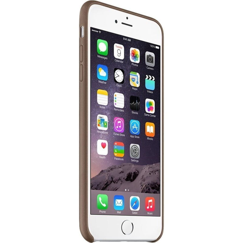 Чехол Apple Leather Case для iPhone 6 Plus/6S Plus Brown (MGQR2)