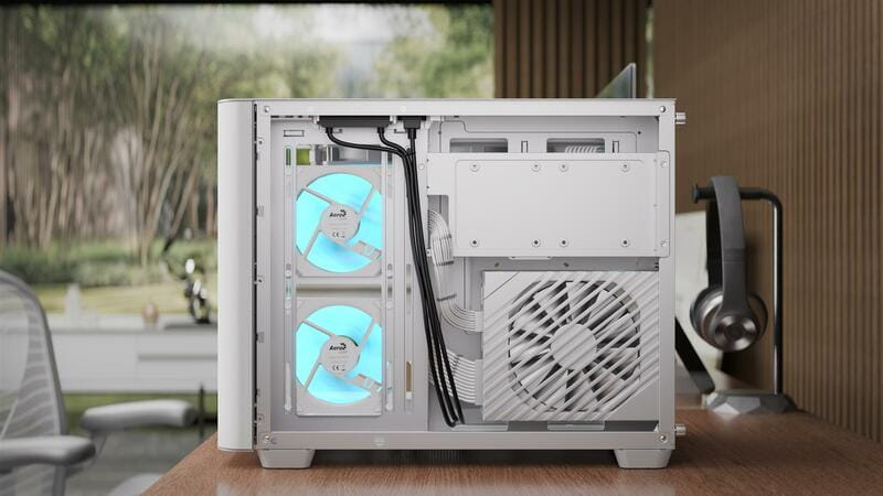 Корпус AeroCool P300C-G-WT-v1 (ACCS-PN02033.21) White без БП