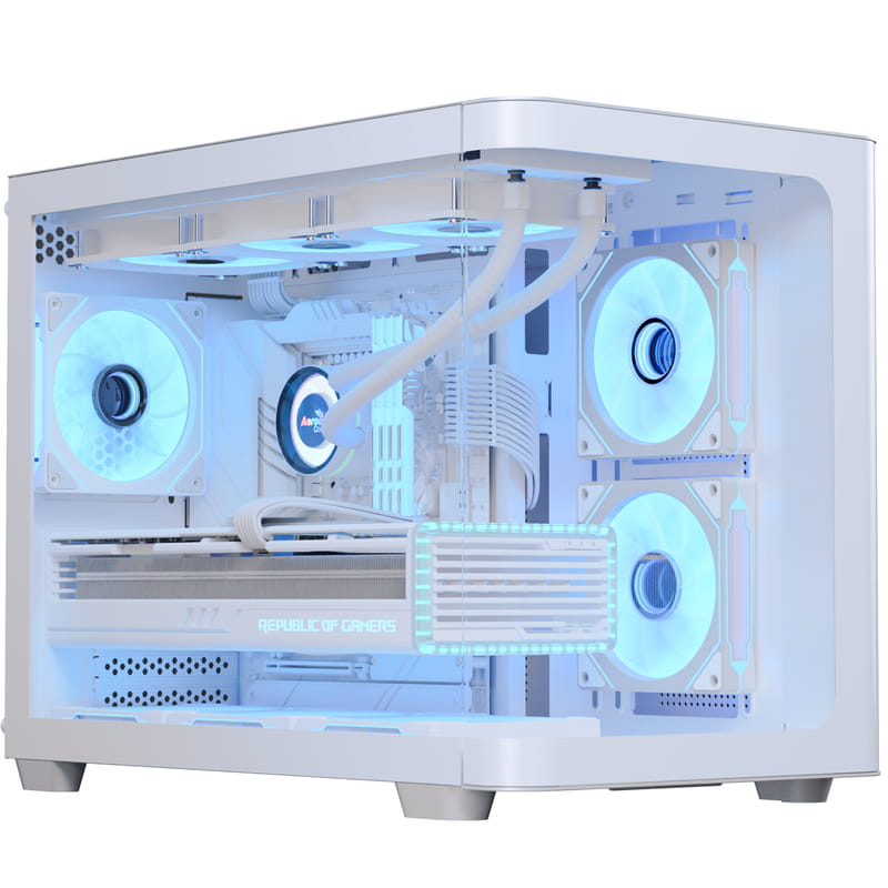 Корпус AeroCool P300C-G-WT-v1 (ACCS-PN02033.21) White без БП