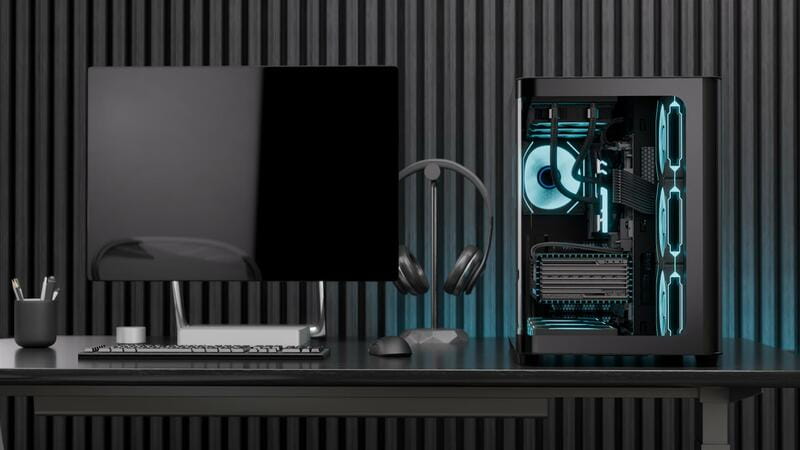 Корпус AeroCool P500C-G-BK-v1 (ACCM-PN01043.11) Black без БП