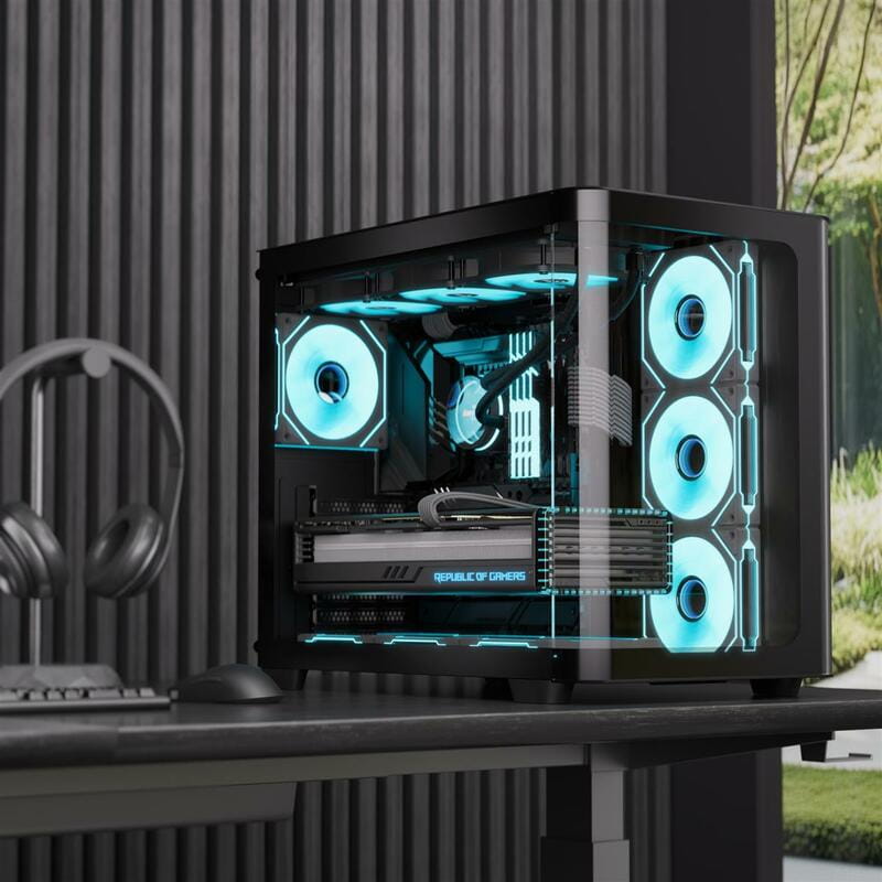 Корпус AeroCool P500C-G-BK-v1 (ACCM-PN01043.11) Black без БП