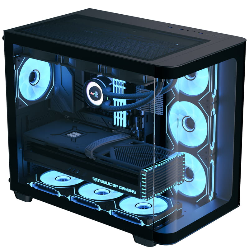 Корпус AeroCool P500C-G-BK-v1 (ACCM-PN01043.11) Black без БП