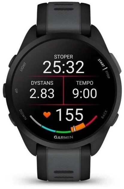 Смарт-годинник Garmin Forerunner 165 Black/Slate Gray (010-02863-AC)