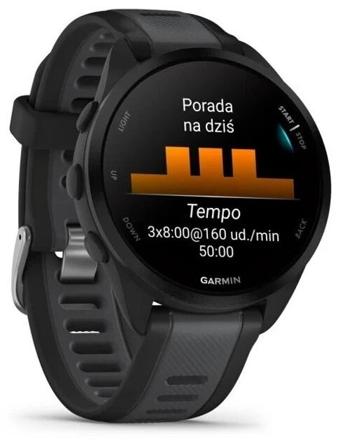 Смарт-годинник Garmin Forerunner 165 Black/Slate Gray (010-02863-AC)