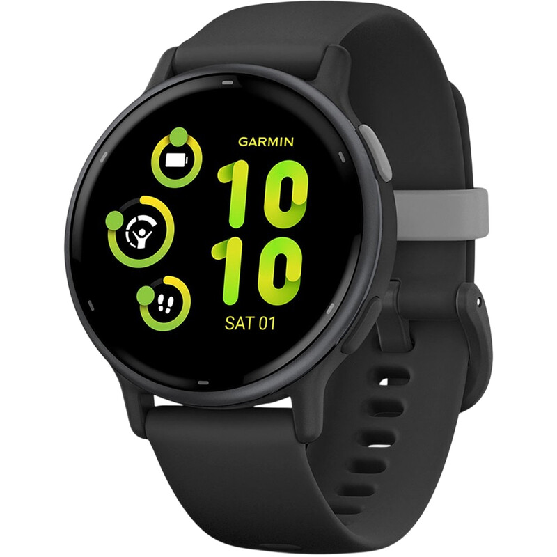 Смарт-часы Garmin Vivoactive 5 Slate Aluminum Bezel with Black Case and Silicone Band (010-02862-5A)