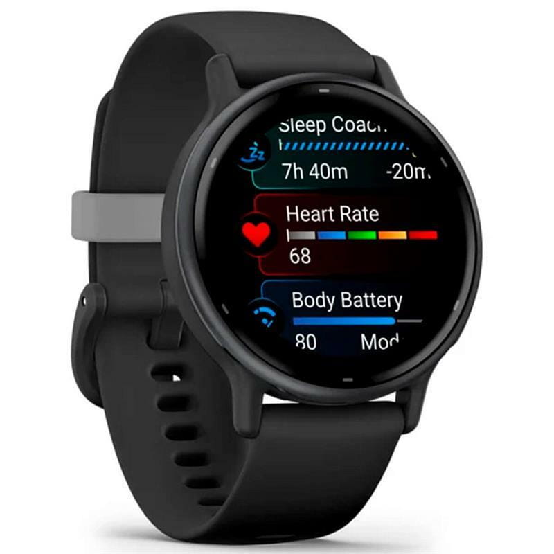 Смарт-часы Garmin Vivoactive 5 Slate Aluminum Bezel with Black Case and Silicone Band (010-02862-5A)