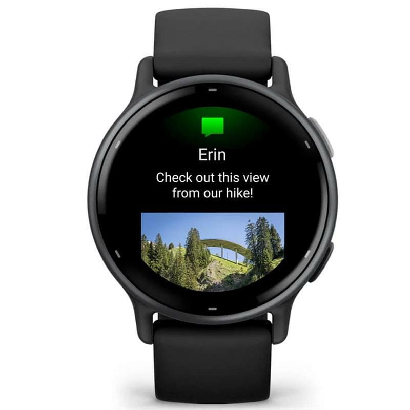 Смарт-часы Garmin Vivoactive 5 Slate Aluminum Bezel with Black Case and Silicone Band (010-02862-5A)