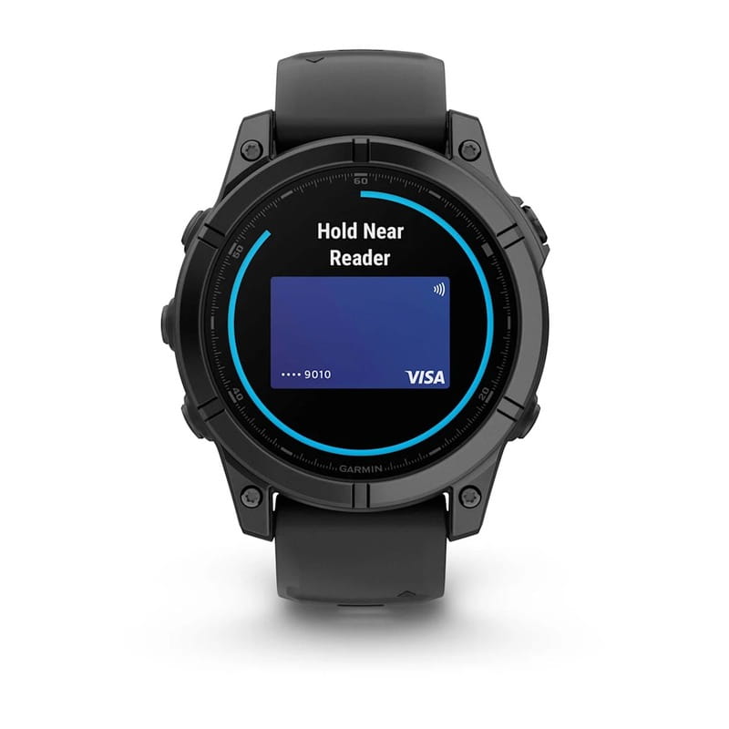 Смарт-годинник Garmin Fenix E 47mm AMOLED Slate Gray Steel with Black Silicone Band (010-03025-13)