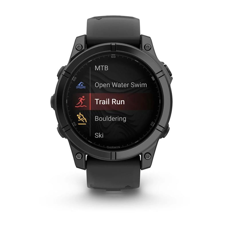 Смарт-годинник Garmin Fenix E 47mm AMOLED Slate Gray Steel with Black Silicone Band (010-03025-13)
