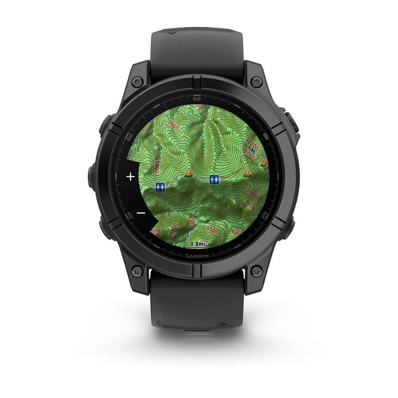 Смарт-годинник Garmin Fenix E 47mm AMOLED Slate Gray Steel with Black Silicone Band (010-03025-13)