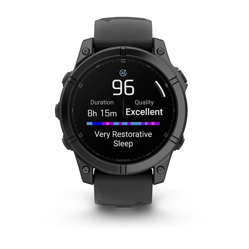 Смарт-годинник Garmin Fenix E 47mm AMOLED Slate Gray Steel with Black Silicone Band (010-03025-13)