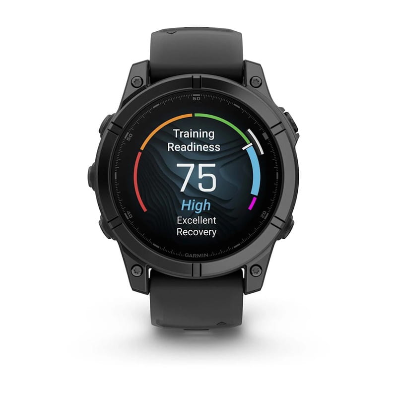 Смарт-годинник Garmin Fenix E 47mm AMOLED Slate Gray Steel with Black Silicone Band (010-03025-13)
