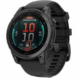 Смарт-годинник Garmin Fenix E 47mm AMOLED Slate Gray Steel with Black Silicone Band (010-03025-13)