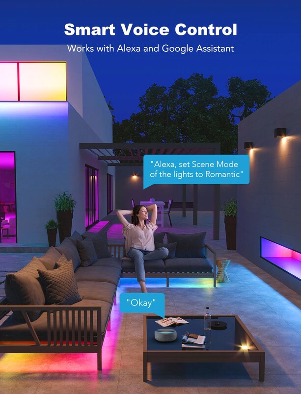 Светодиодная лента умная Govee H6172 RGBIC Phantasy Outdoor, 10 м, White (H61723D1)