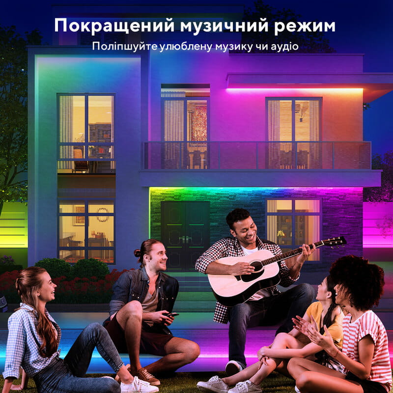 Світлодіодна стрічка розумна Govee H6172 RGBIC Phantasy Outdoor, 10 м, White (H61723D1)