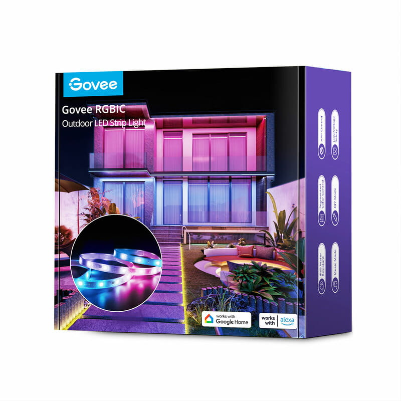 Світлодіодна стрічка розумна Govee H6172 RGBIC Phantasy Outdoor, 10 м, White (H61723D1)